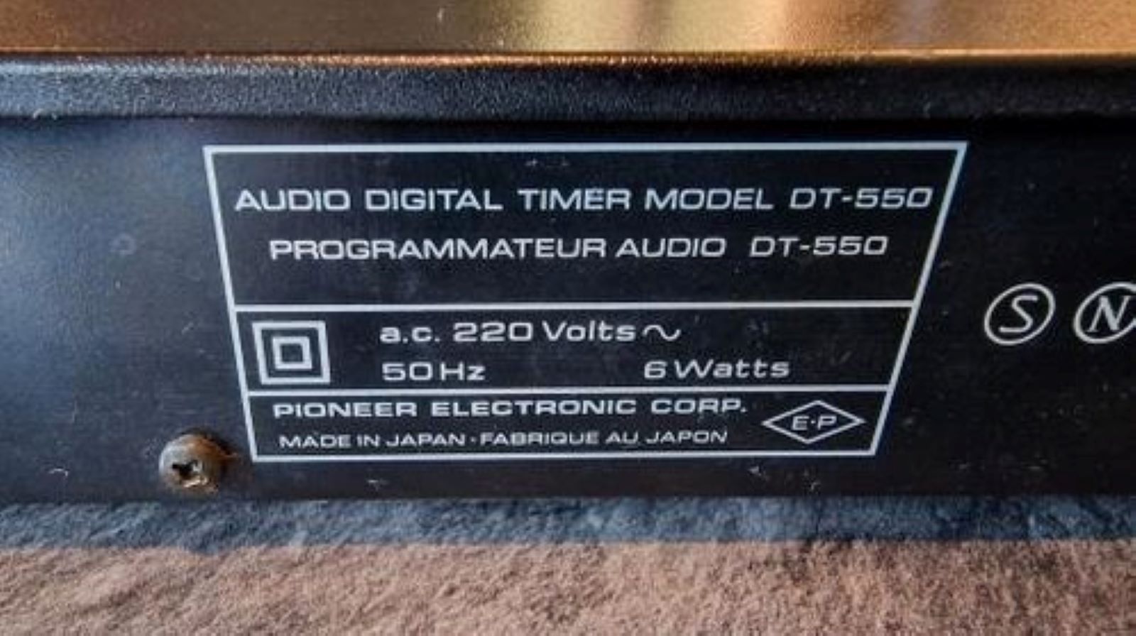 Pioneer DT-550 Audio digitale timer (1998)