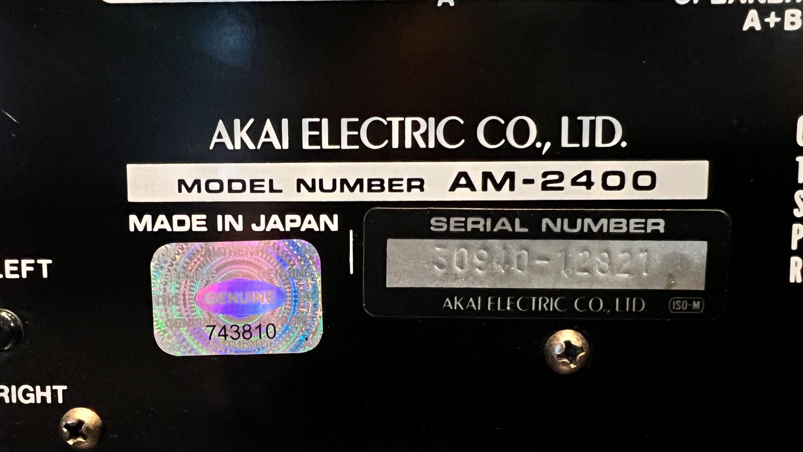 Akai AM-2400 en AT-2400 Audioset 
