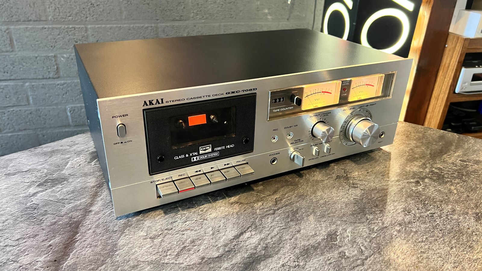 AKAI GXC-706D (zilver) Stereocassettedeck (1978-80)
