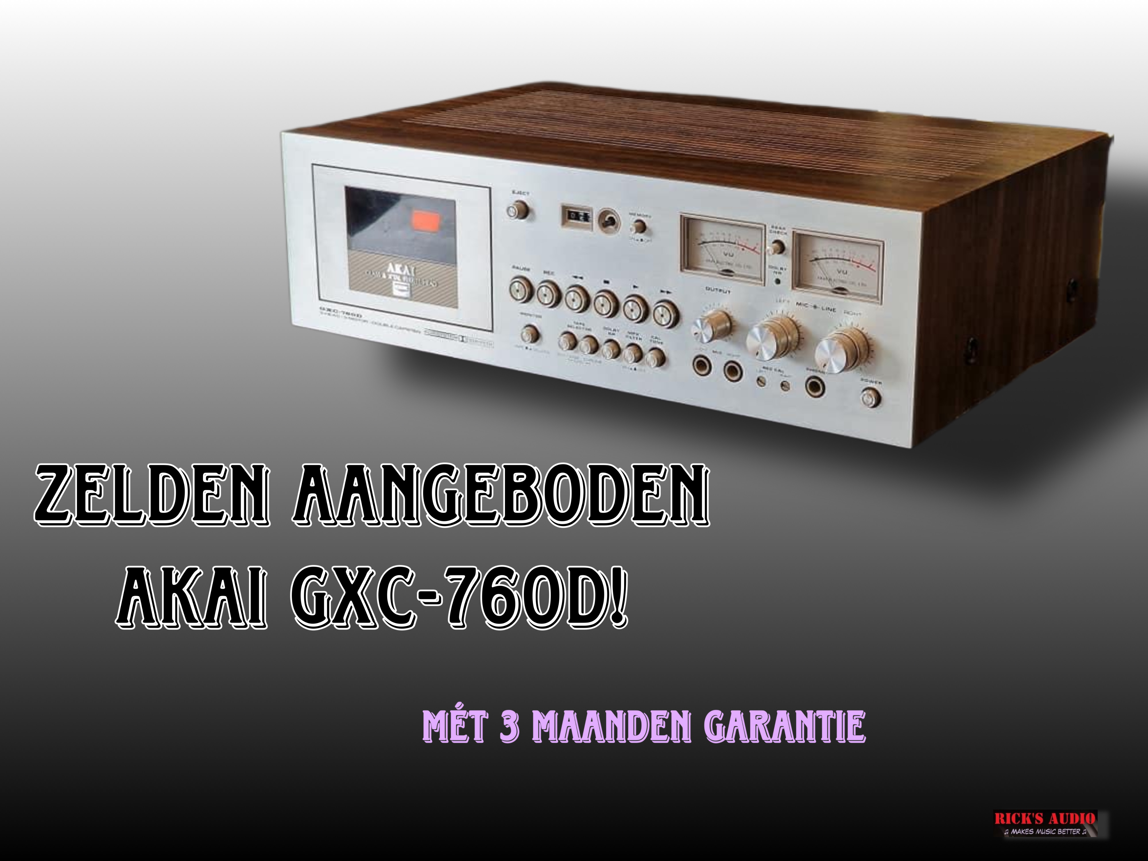 AKAI GXC-760D zeldzaam cassettedeck 